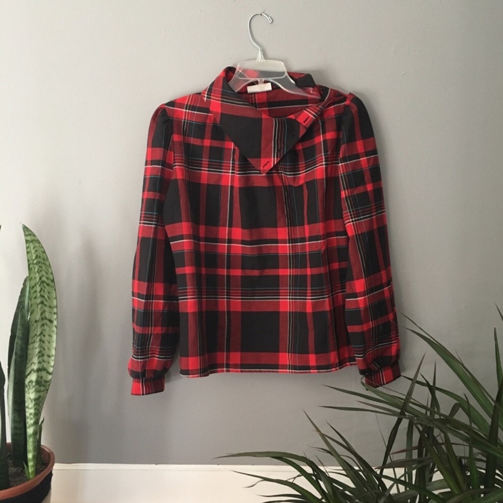 Vintage plaid blouse
